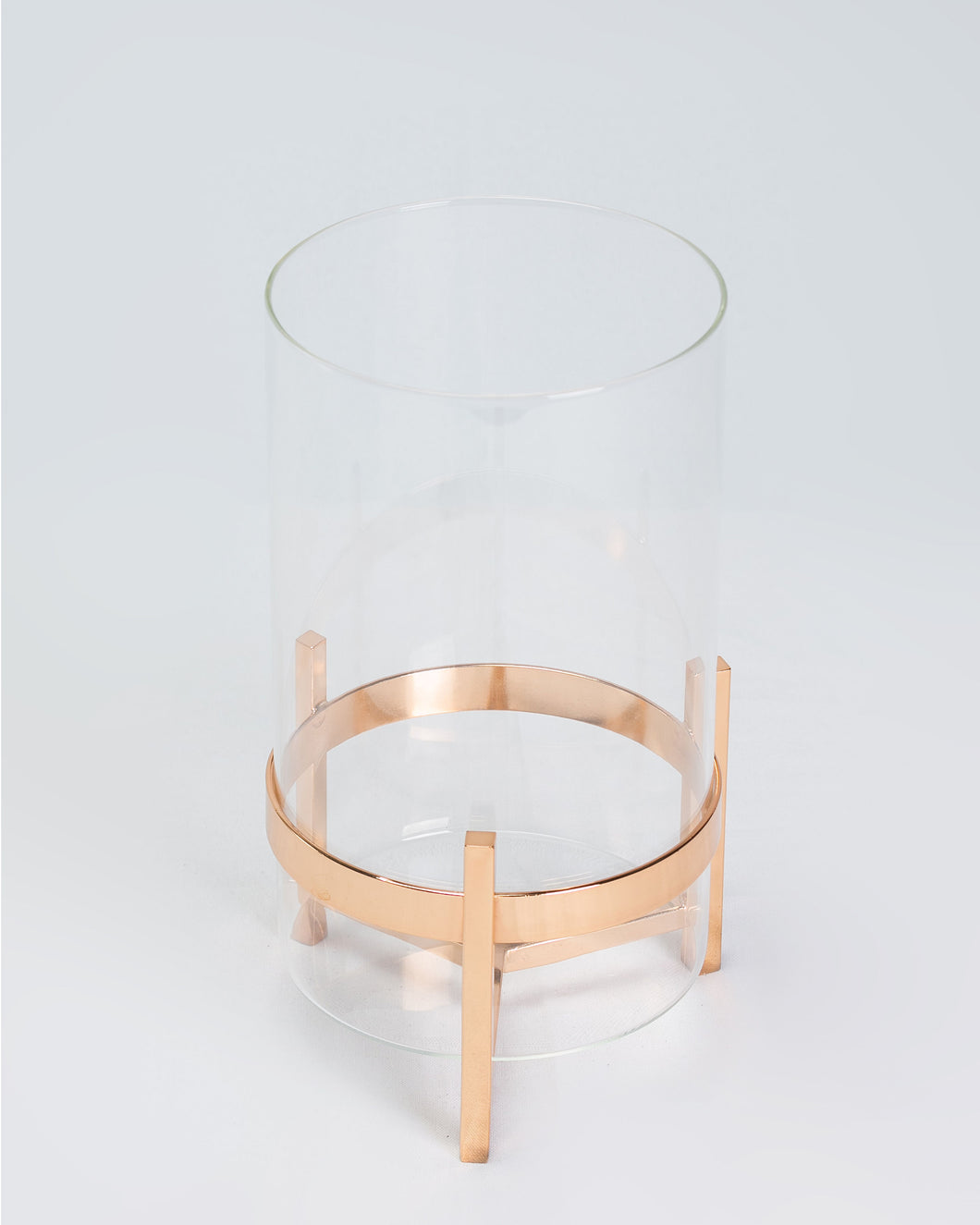Gold base clear glass vase 20199326S