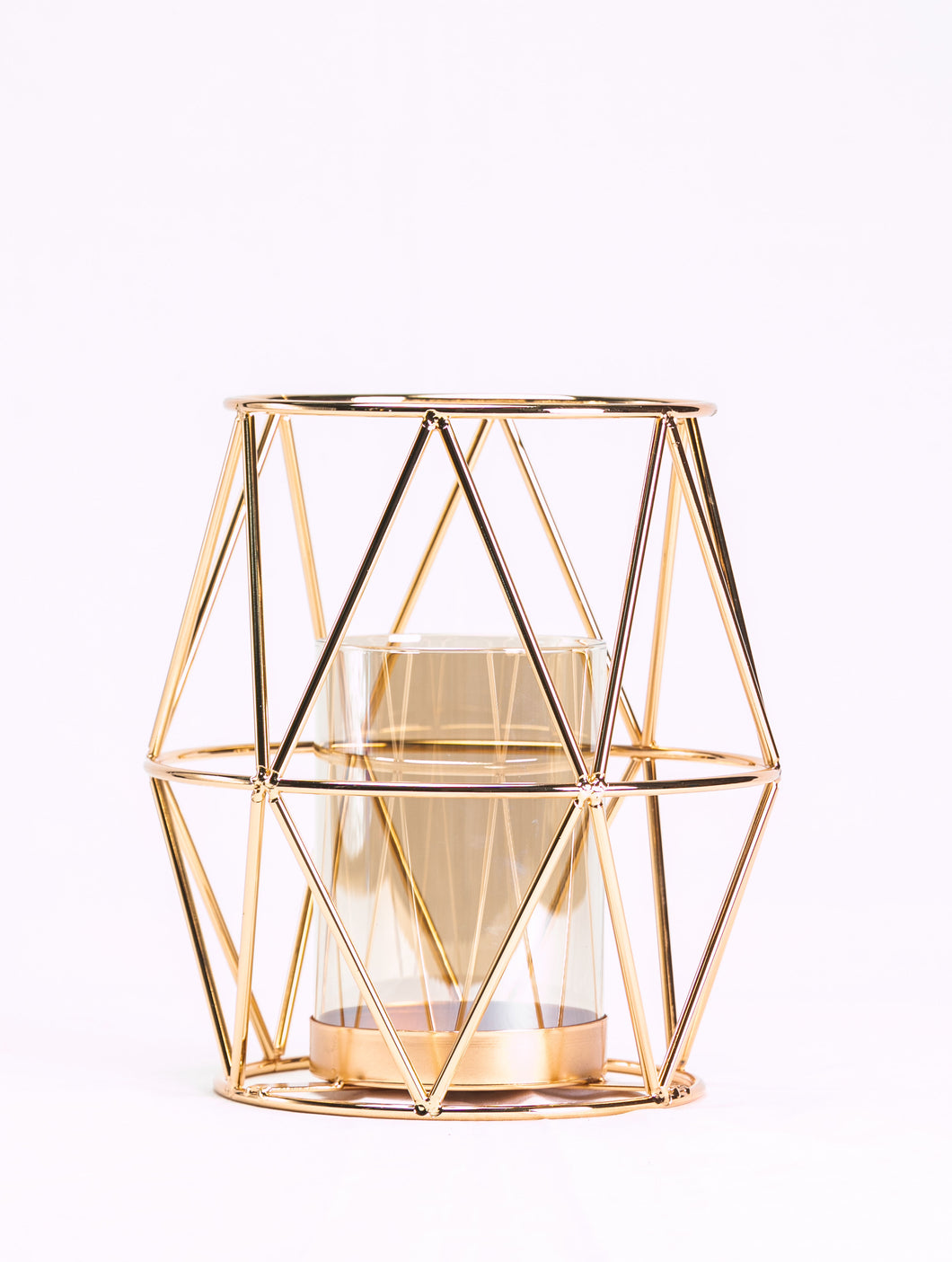 Rose gold geometric vase/ candle holder 201961A