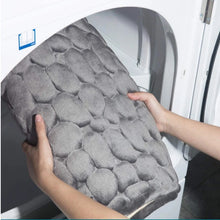 Load image into Gallery viewer, Cobblestone embossed bathroom mat non-slip
