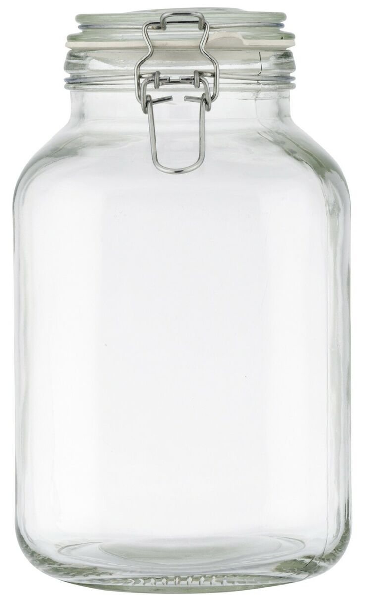 BA Glass Jar 3L with Clip Sq HM-BA27