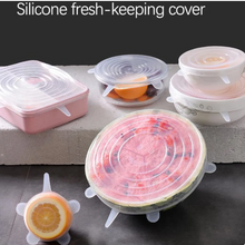 Load image into Gallery viewer, Silicone cover stretch lids reusable 6pcs
