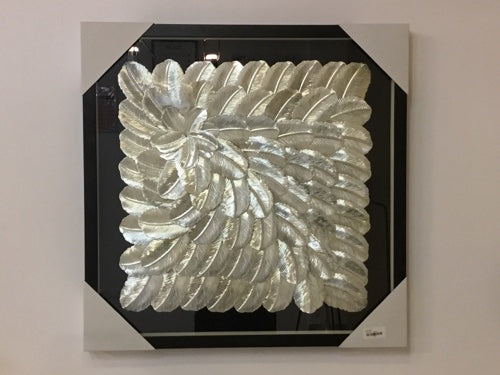 Silver feathers wall art 180287B or 190098