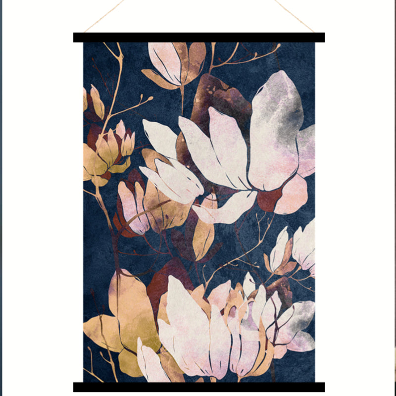 Floral blue 60x90cm hanging kakemono canvas A0420
